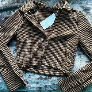 Zara Crop Top Brown-size M